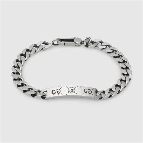 Pulsera de cadena Gucci Interlocking en plata de ley 925